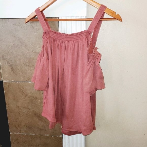 WE THE FREE Cold Shoulder Bell Sleeve Boho Blouse - Picture 5 of 5